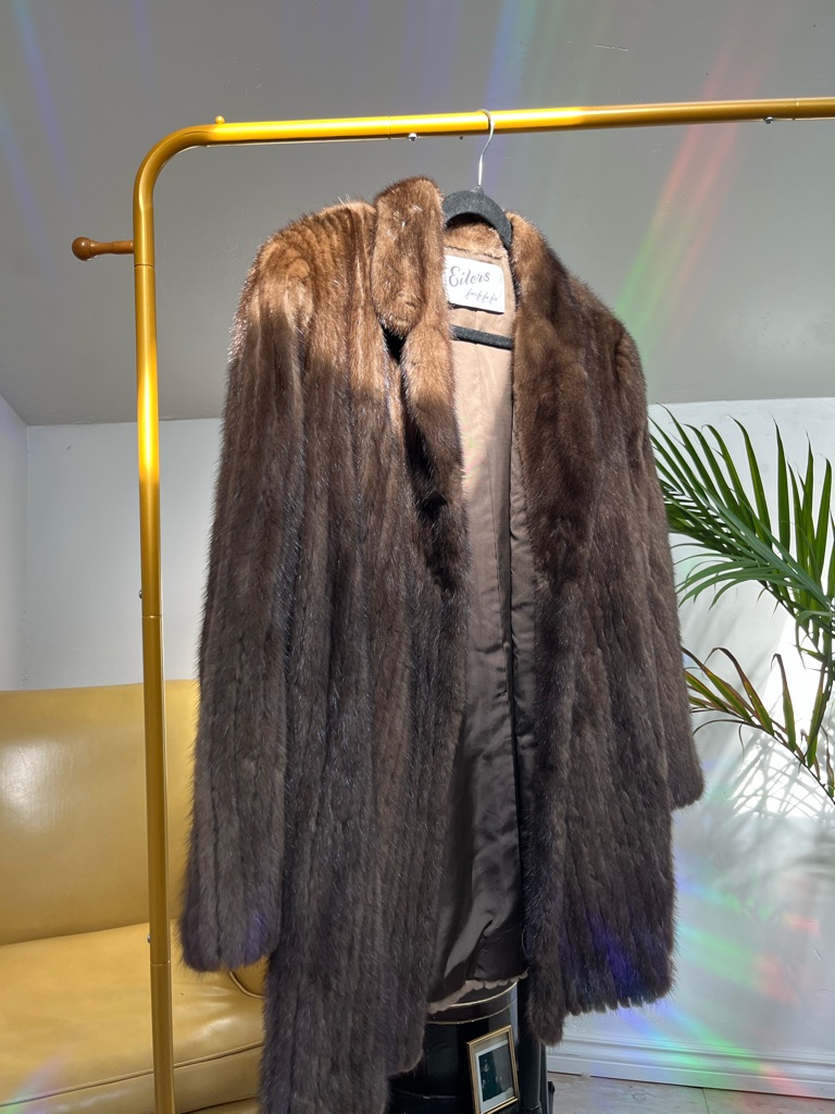 Brown Mink Fur Coat - Women's Luxury Jacket